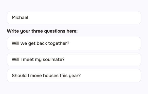 Ask Up to 3 Questions